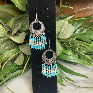 COPY - Concho Earrings with Tassel accent